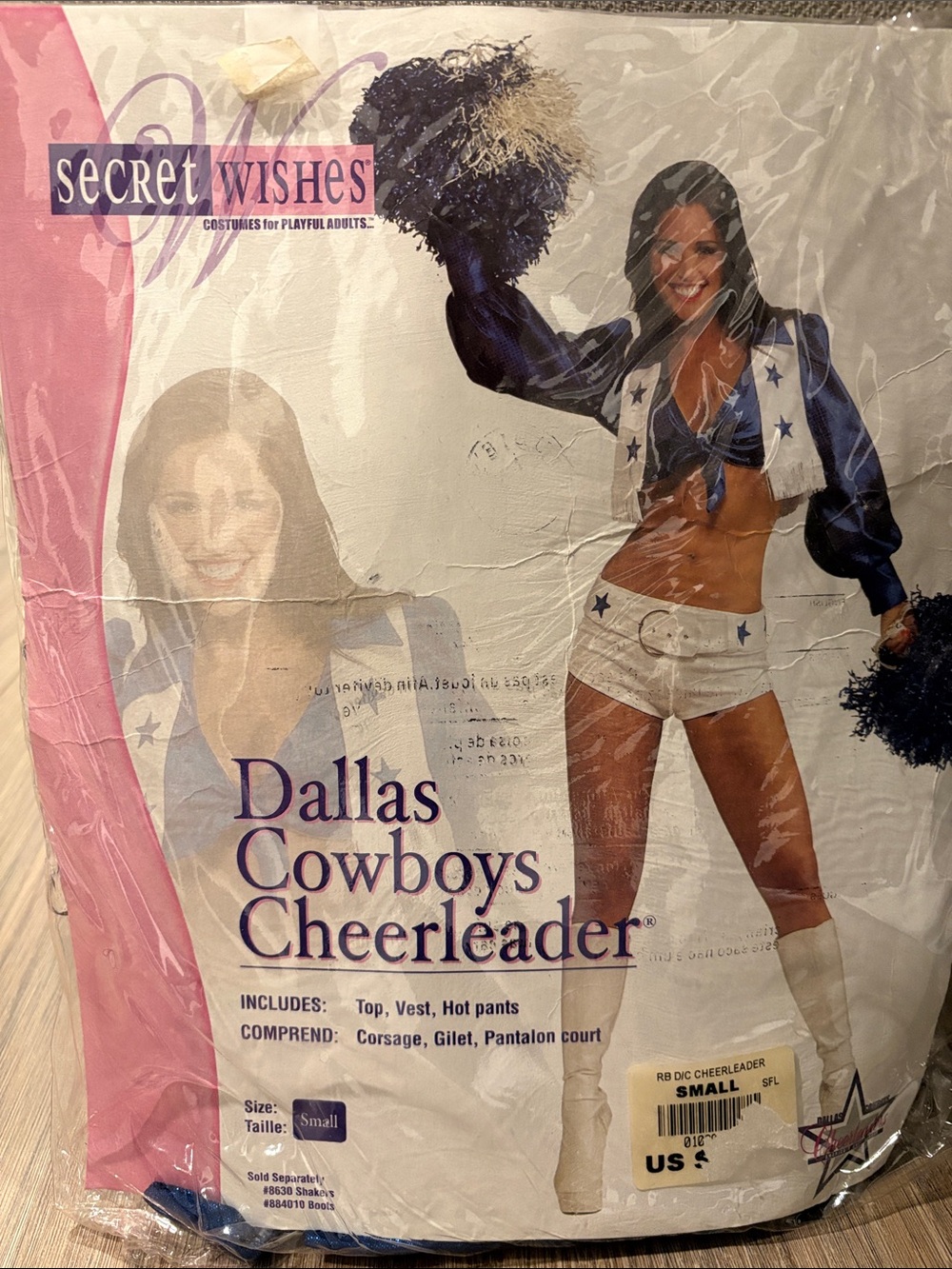 Secret Wishes Dallas Cowboys Cheerleader Costume - White & Blue